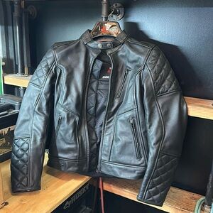 Women’s Black Leather Jacket (Motorcycle)